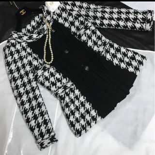 シャネル(CHANEL)のシャネル ツイードジャケット　(ノーカラージャケット)