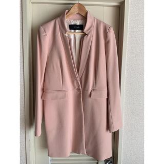 ザラ(ZARA)のZARA BASIC ジャケット （ピンク）(ノーカラージャケット)