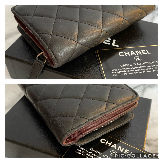 CHANEL(シャネル)の【californialove様☆専用】CHANEL 二つ折り財布 マトラッセ レディースのファッション小物(財布)の商品写真