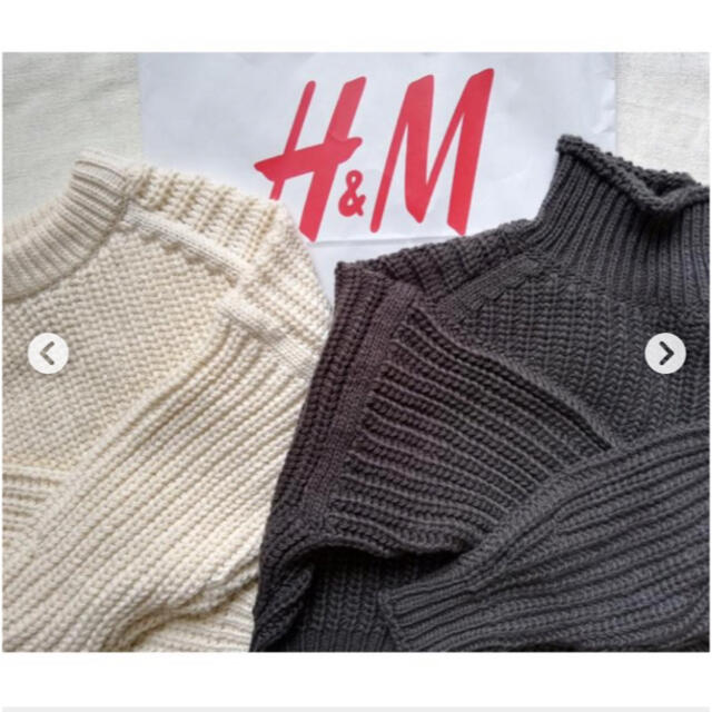 H&M(エイチアンドエム)の⭐︎まいたそ様専用⭐︎新品タグ付き♡H&M チャンキーニット  グレー　Lサイズ レディースのトップス(ニット/セーター)の商品写真