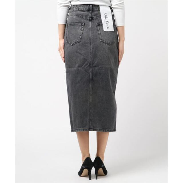 Mila Owen(ミラオーウェン)のミラオーウェン  フロントスリット　デニムスカート レディースのスカート(ひざ丈スカート)の商品写真