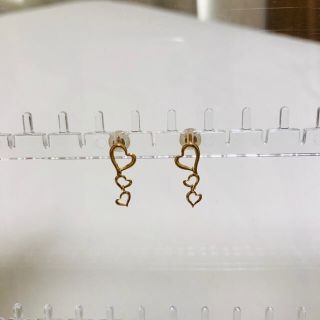 サマンサティアラ(Samantha Tiara)のサマンサティアラ　ハート三連　ピアス　ピンクゴールド(ピアス)