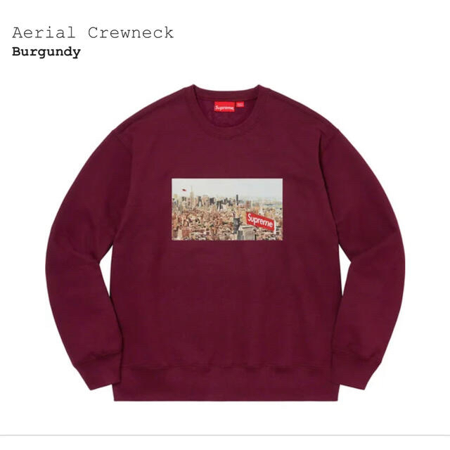 Supreme Aerial Crewneck Burgundy L