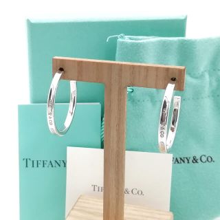 ティファニー(Tiffany & Co.)の希少 美品 ティファニー ナロー ビッグ フープ シルバー ピアス NK14(ピアス)