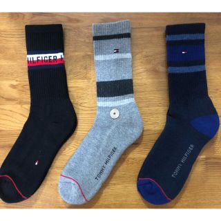 トミーヒルフィガー(TOMMY HILFIGER)の新品トミーヒルフィガーTOMMY HILFIGERメンズソックス3足セット7(ソックス)