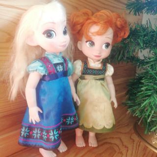 アナトユキノジョオウ(アナと雪の女王)のアナとエルサの人形セット(キャラクターグッズ)