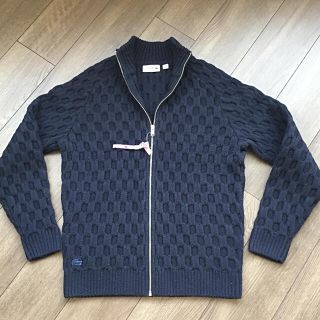 ラコステ(LACOSTE)の【ラコステ】　★お値下げ可★ ネイビー　ジップアップセーター　(ニット/セーター)