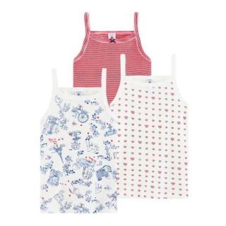 プチバトー(PETIT BATEAU)のモコモコモコ様専用♡6a プリントキャミソール３枚組（ハート）(下着)