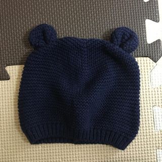 ベビーギャップ(babyGAP)のGAP baby ニットキャップ　ネイビー(ニット帽/ビーニー)