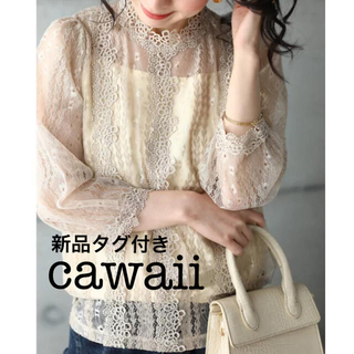 カワイイ(cawaii)の⭐️新品未使用⭐️cawaii/繊細な花レースを纏うトップス 2L〜3L(シャツ/ブラウス(長袖/七分))