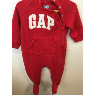 ベビーギャップ(babyGAP)のgap ロンパース　レッド(ロンパース)