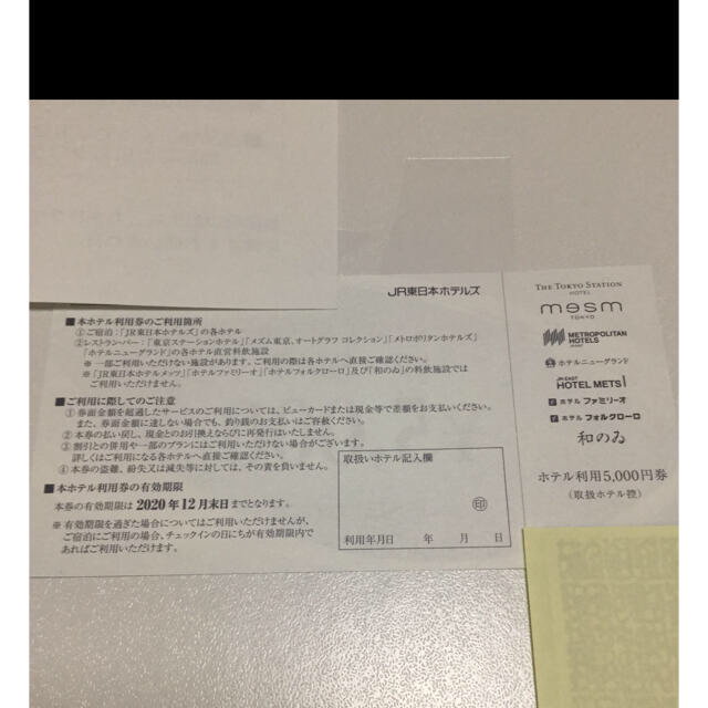 販売促進 東京ステーションホテルご利用券 25000円分 有効期限2022年10