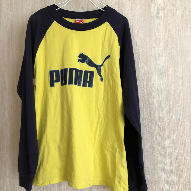 PUMA(プーマ)のPUMA 150 イエロー×ネイビー キッズ/ベビー/マタニティのキッズ服男の子用(90cm~)(Tシャツ/カットソー)の商品写真