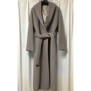 ラウンジドレス(Loungedress)のラウンドドレス　ガウンコート　グレージュ　クリーニング済み(ロングコート)