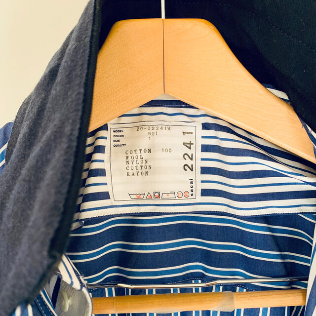 sacai(サカイ)の新品 sacai 20ss レイヤード ストライプシャツ サイズ1 メンズのトップス(シャツ)の商品写真