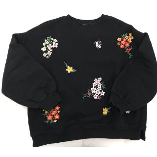 ザラキッズ(ZARA KIDS)のzara キッズ ガール 刺繍入りトレーナー(Tシャツ/カットソー)