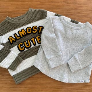 ベビーギャップ(babyGAP)のZARA babyニット& baby GAPカットソー2枚セット(ニット/セーター)