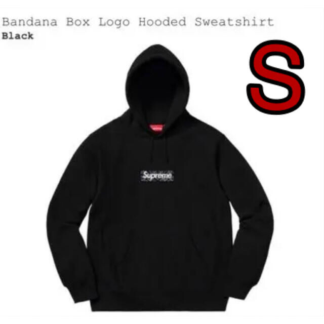 Supreme - 【未試着新品タグ付き】Bandana Box Logoフーディー【黒Sサイズ】