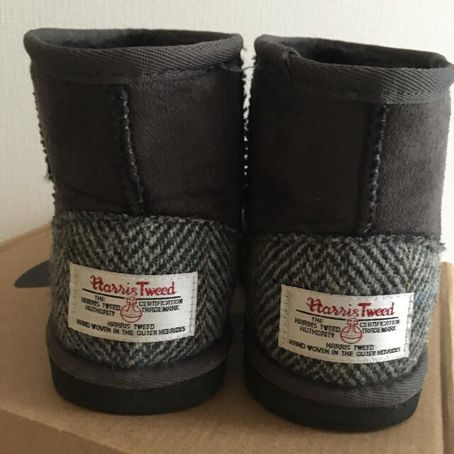 Harris Tweed(ハリスツイード)のハリスツイード 新品未使用ボアブーツ 2点セット レディースの靴/シューズ(ブーツ)の商品写真