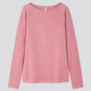 ユニクロ(UNIQLO)のユニクロ　リブボートネックT(カットソー(長袖/七分))