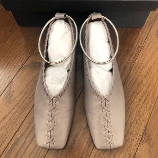 JIL SANDER ジルサンダー リング パンプス バレエシューズ グレージュ