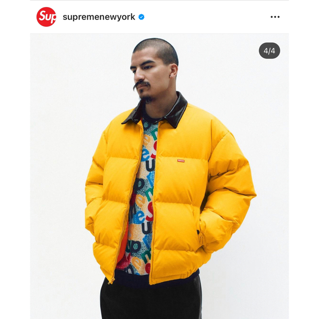 新品未使用 Supreme Learther Collar Puffy JK - ダウンジャケット