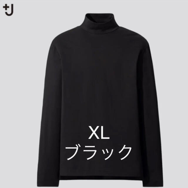 Jil Sander(ジルサンダー)のユニクロ ジルサンダー +J スーピマコットン モックネックT(長袖) 黒 XL メンズのトップス(Tシャツ/カットソー(七分/長袖))の商品写真