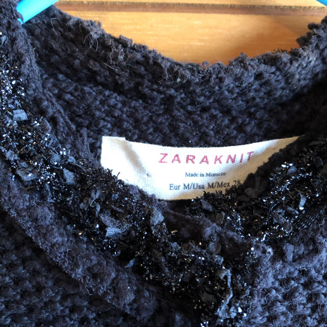 ZARA(ザラ)のザラ♡黒♡ニット コート  レディースのジャケット/アウター(ニットコート)の商品写真