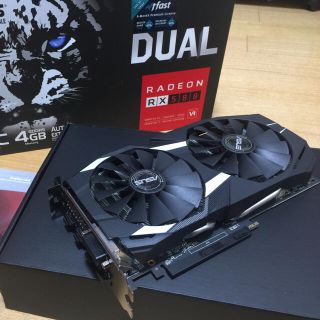 エイスース(ASUS)のasus dual rx580 oc 4g(PCパーツ)