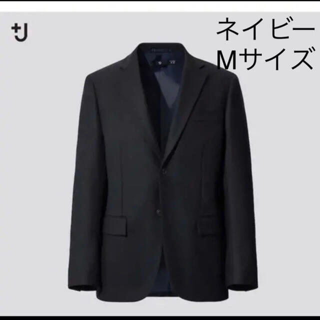 新品 Mサイズ UNIQLO +J ウールテーラードジャケット ブラック-