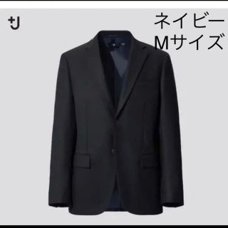 ユニクロ(UNIQLO)の新品 Mサイズ UNIQLO +J ウールテーラードジャケット ネイビー(テーラードジャケット)