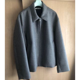 コモリ(COMOLI)のAURALEE DOUBLE FACE CHECK ZIP BLOUSON(ブルゾン)