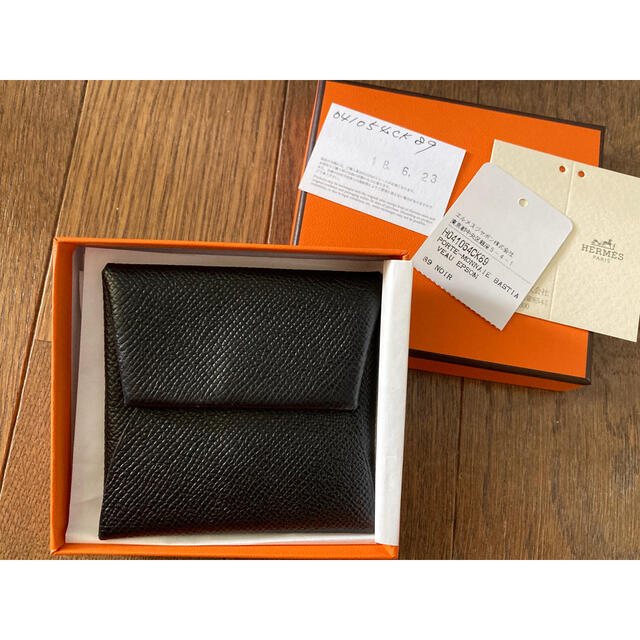 Hermes(エルメス)のco様ご専用 エルメス バスティア 黒 小銭入れ 正規店購入 レディースのファッション小物(コインケース)の商品写真