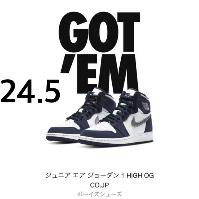 nike air  jordan1 co.jp  BG GS 24.5cm