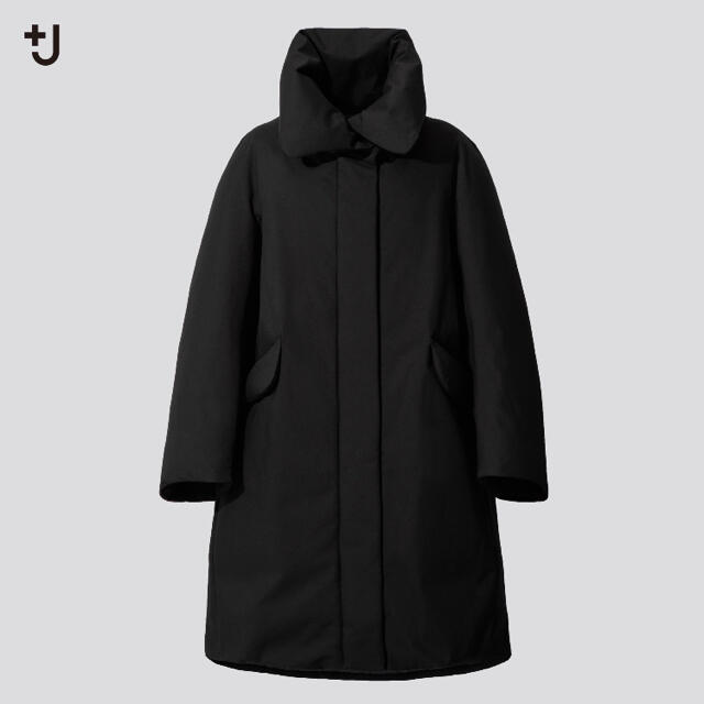 ハイクオリティ uniqlo +j ハイブリッドダウンコート M 黒 black