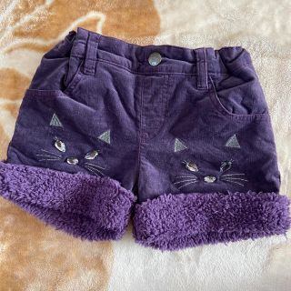 アナスイミニ(ANNA SUI mini)の新品　アナスイミニ  猫顔裏ボアショートパンツ　100(パンツ/スパッツ)