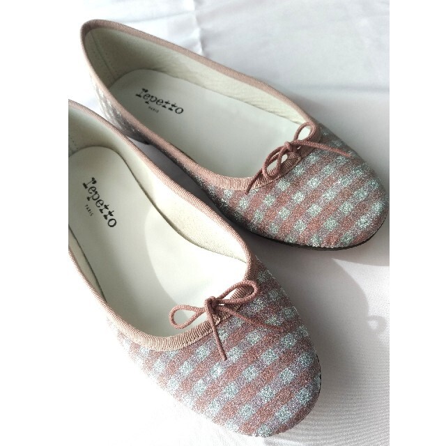 repetto - 新品 レペット ギンガムチェック キラキラのラメ 39(24.5cm