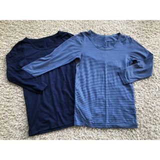 ユニクロ(UNIQLO)のユニクロヒートテック長袖　120 二枚セット(Tシャツ/カットソー)