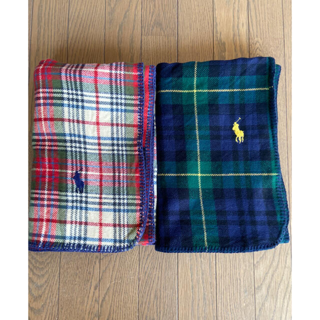 Ralph Lauren(ラルフローレン)の美品　ラルフローレン　膝掛け　ブランケット　2枚セット キッズ/ベビー/マタニティのこども用ファッション小物(おくるみ/ブランケット)の商品写真