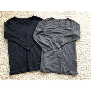 ユニクロ(UNIQLO)のユニクロヒートテック長袖　120センチ　2枚セット(Tシャツ/カットソー)