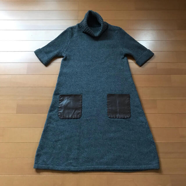 Kitamura - 【SALE】横浜元町キタムラ半袖ニットAラインワンピースの