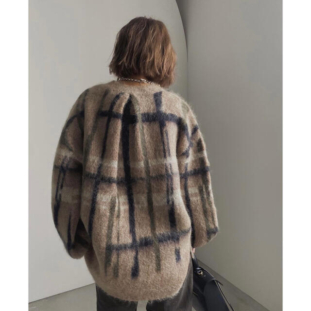 アメリヴィンテージ　PAINT CHECK FLUFFY KNIT