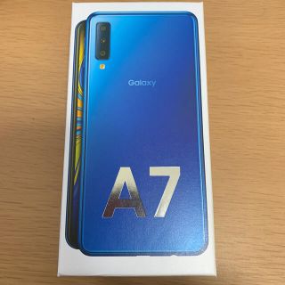 ギャラクシー(Galaxy)のGalaxy A7 ブルー　64GB SIMフリー  新品未使用品(携帯電話本体)