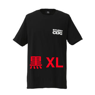 ステューシー(STUSSY)のSTUSSY / CDG SURFMAN TEE 黒 XL(Tシャツ/カットソー(半袖/袖なし))