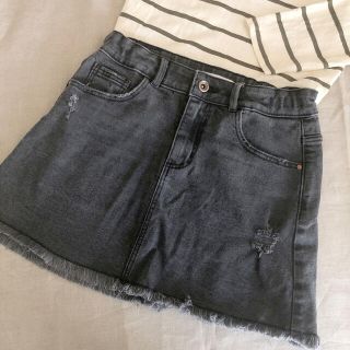 ザラキッズ(ZARA KIDS)のZARA kids ダメージ デニムスカート140(スカート)