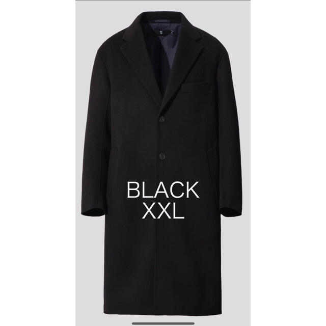 Jil Sander(ジルサンダー)の最安値　ジルサンダー +J カシミアブレンド チェスターコート　XXL ブラック メンズのジャケット/アウター(チェスターコート)の商品写真