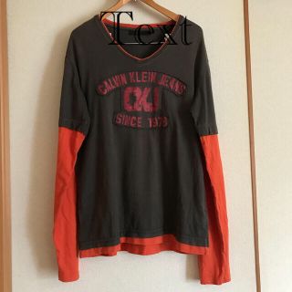 カルバンクライン(Calvin Klein)のカルバンクラインジーンズ  重ね着風 ロンT  XL 最終お値下しました(Tシャツ/カットソー(七分/長袖))