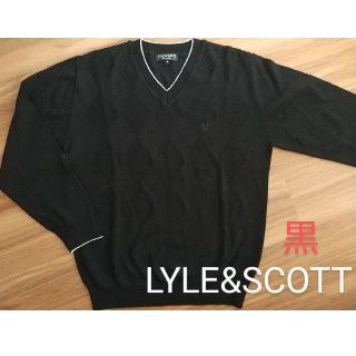 ライルアンドスコット(LYLE&SCOTT)のLYLE&SCOTT ダイヤ柄 セーター 黒 M(ニット/セーター)