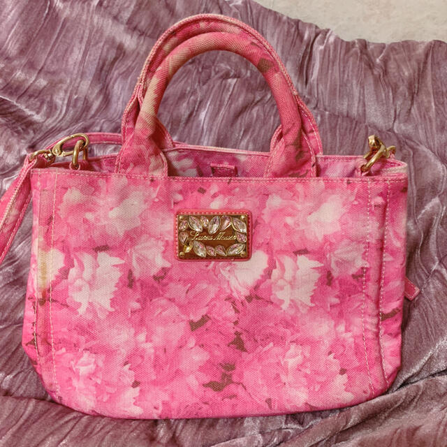 LUELU(ルエル)のルエル EmiriaWiz風 ピンク花柄2wayバッグ レディースのバッグ(ハンドバッグ)の商品写真