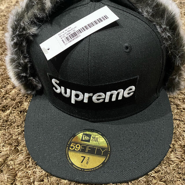 19aw Supreme New Era Earflap BLACK 7-3/8